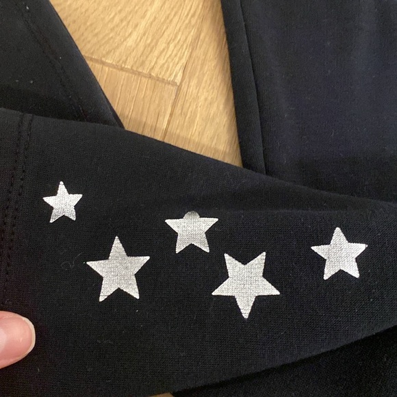 Gymboree Black jogging pants with silver stars on the ankles - Picture 3 of 3